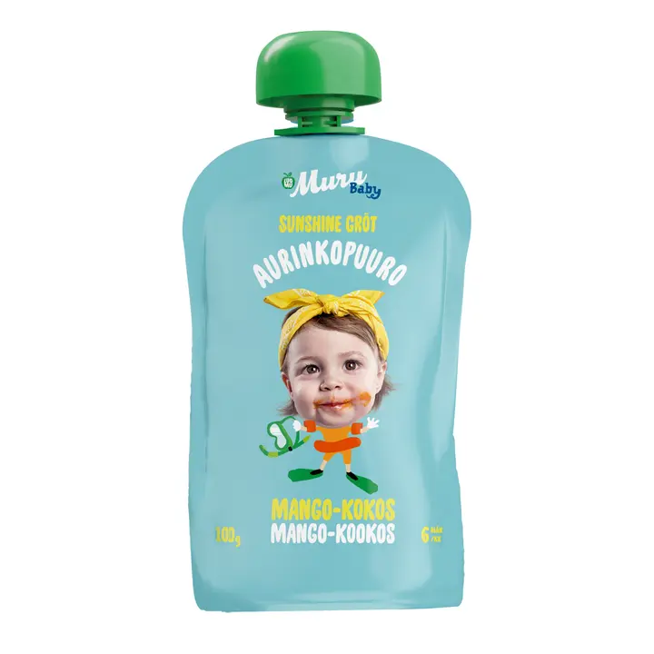 Muru Baby Aurinko Luomukaurapuuro mango ja kookos 100 g 6 kk