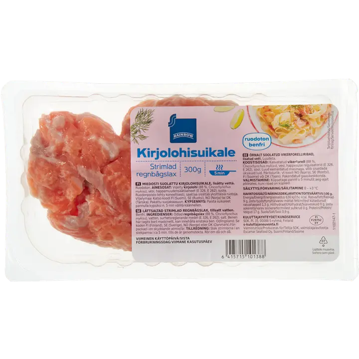 Rainbow kirjolohisuikale miedosti suolattu 300g