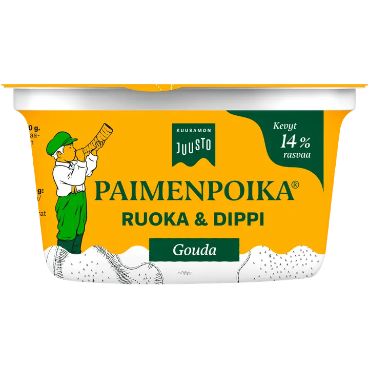 Kuusamon Juusto Paimenpoika Ruoka & Dippi sulatejuusto gouda 14% 200 g