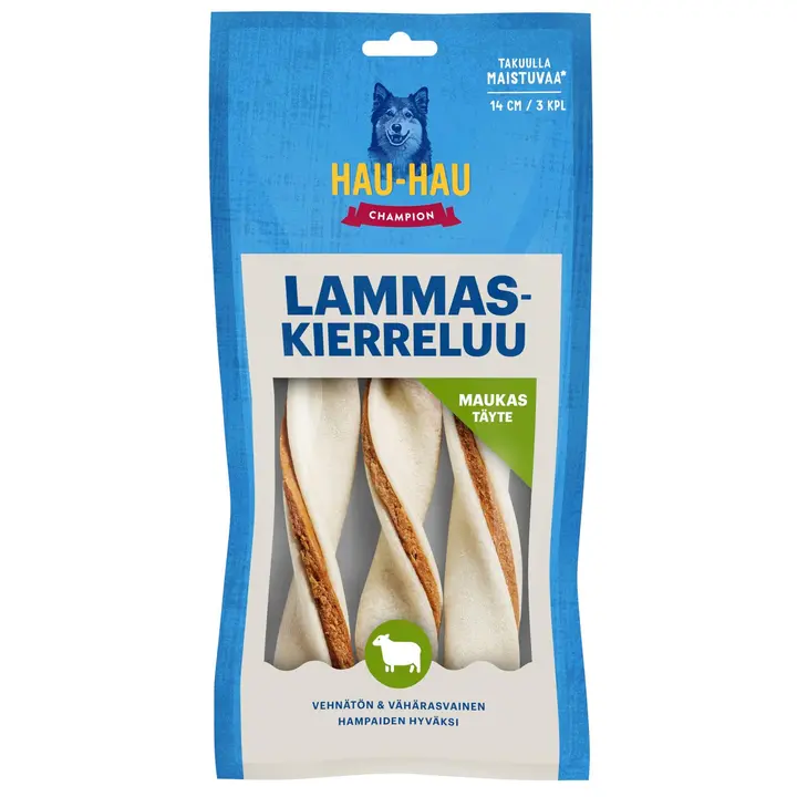 Hau-Hau Champion Lammaskierreluu 14 cm, 3 kpl, 70 g