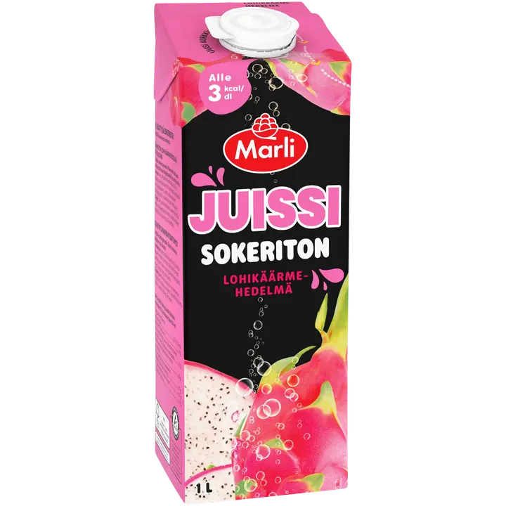 Juissi sokton sokeriton Lohikäärmehedelmämehujuoma 1 L
