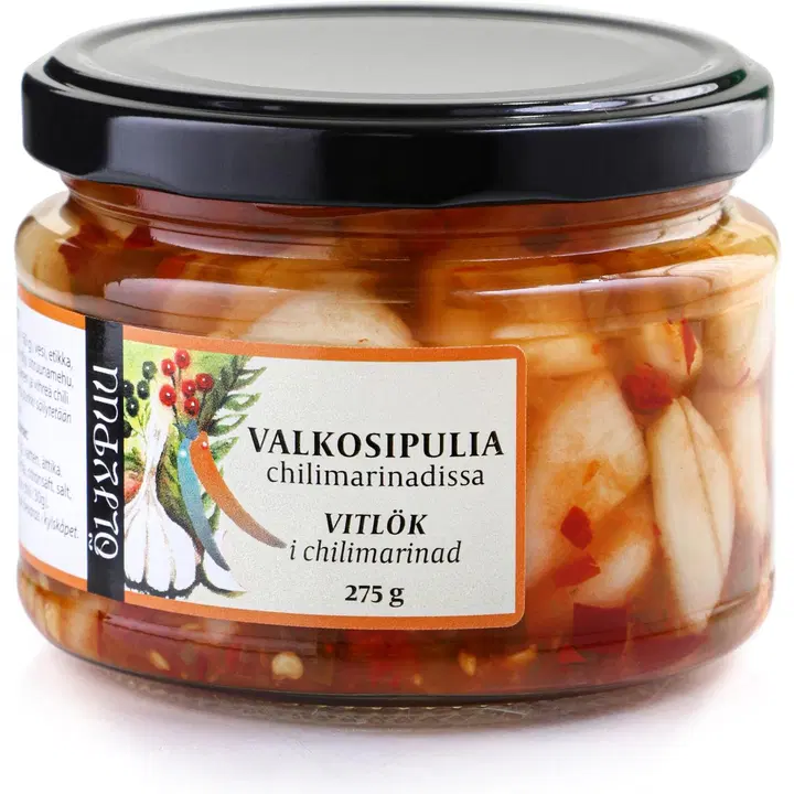 Öljypuu Valkosipulia chilimarinadissa 275/160g