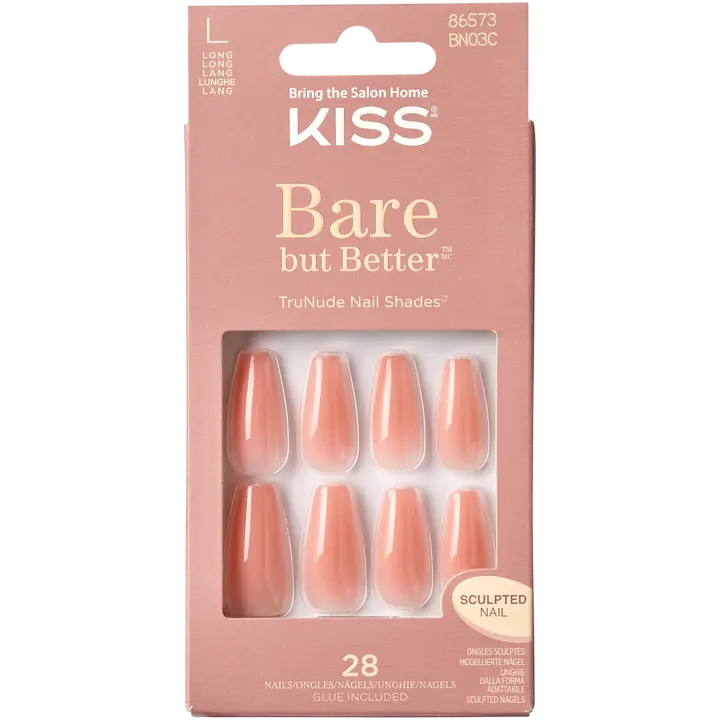 Kiss Bare but Better kynnet Nude Glow 28kpl