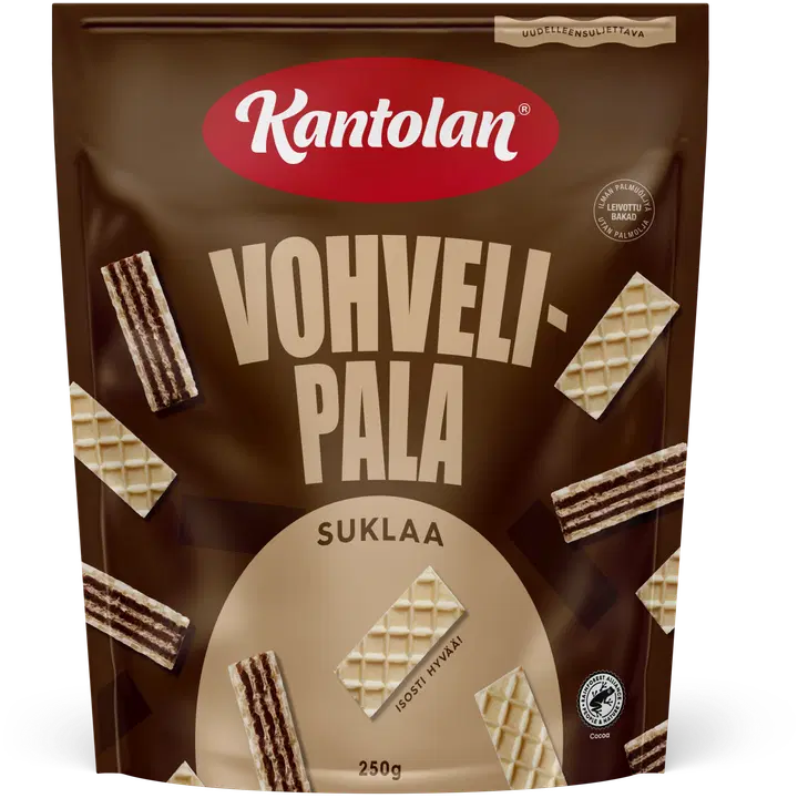 Kantolan Vohvelipala choklad våffla 250g