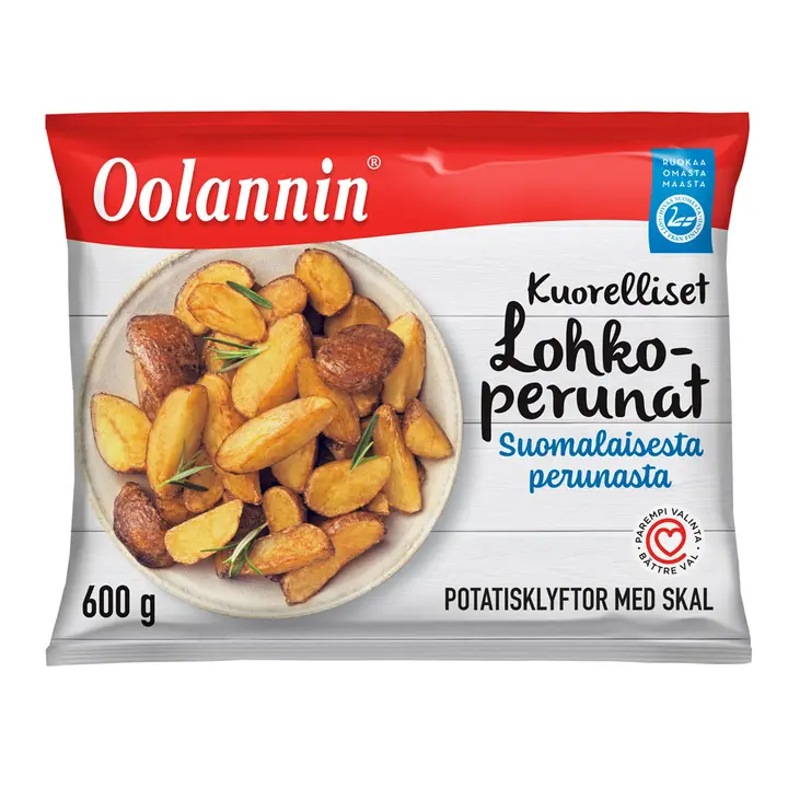 Oolannin kuorelliset lohkoperunat 600g