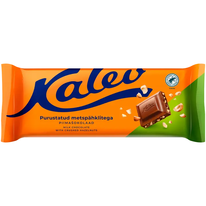 KALEV Piimašokolaad purustatud metspähklitega 190g