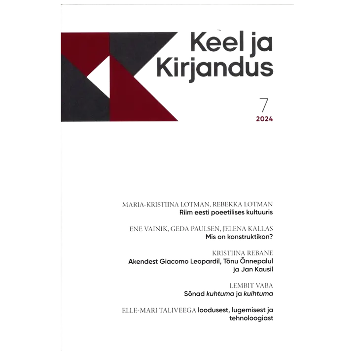 AJAKIRI KEEL JA KIRJANDUS