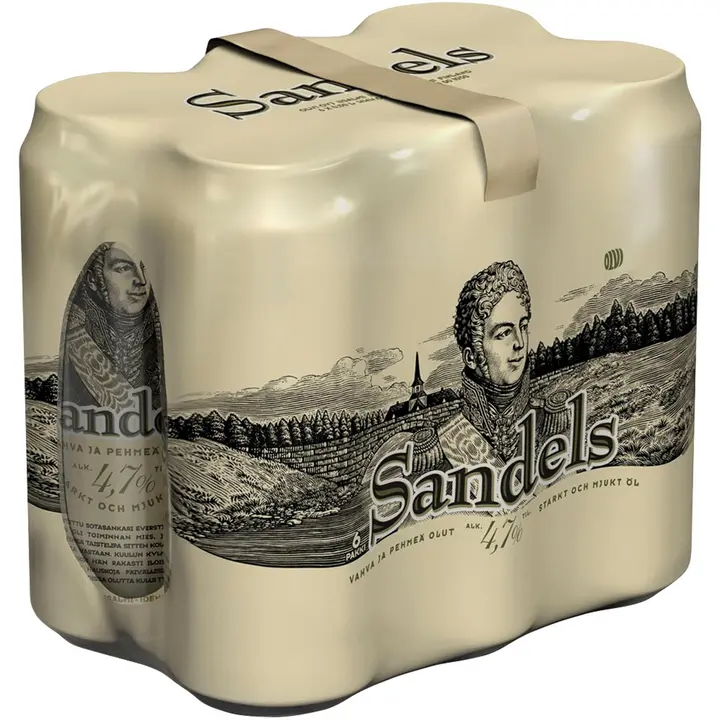 6 x Sandels 4,7% olut  0,5 l tlk kutiste