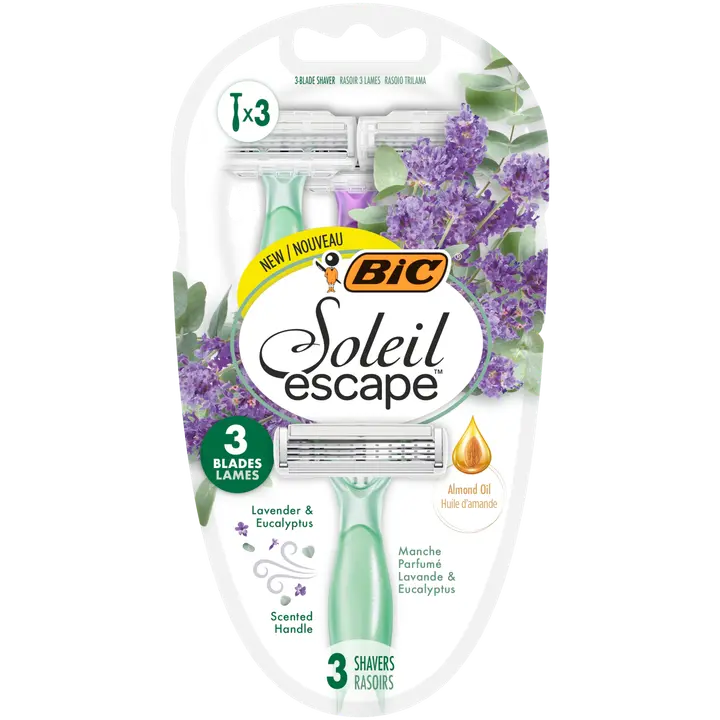 BIC varsiterä Soleil Escape 3 Lavender & Eucalyptus 3-pack