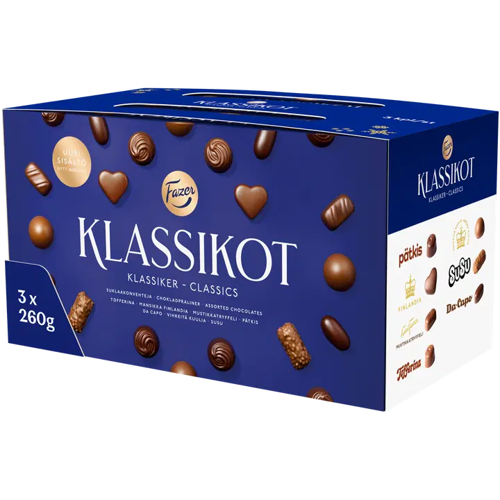 Fazer Klassikot suklaakonvehtirasia 3x260g