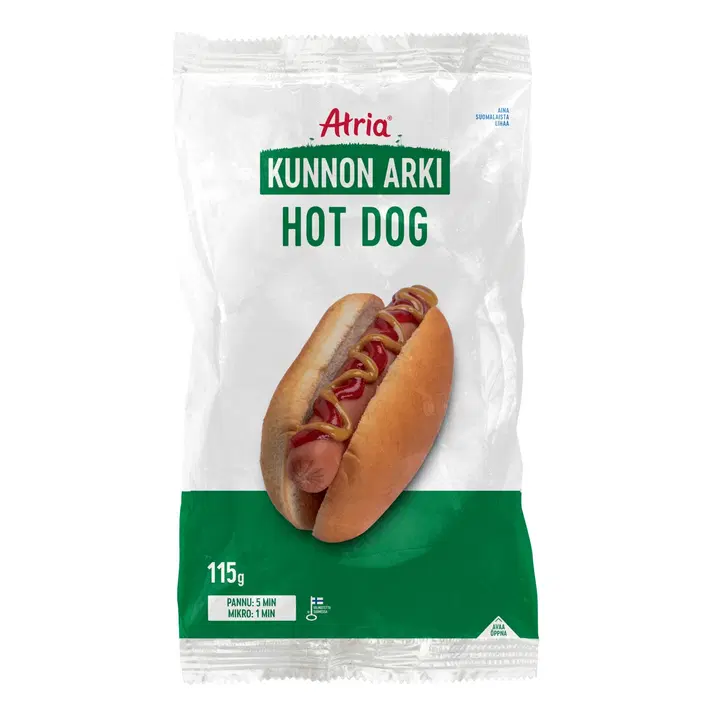 Atria Kunnon Arki Hot Dog 115g