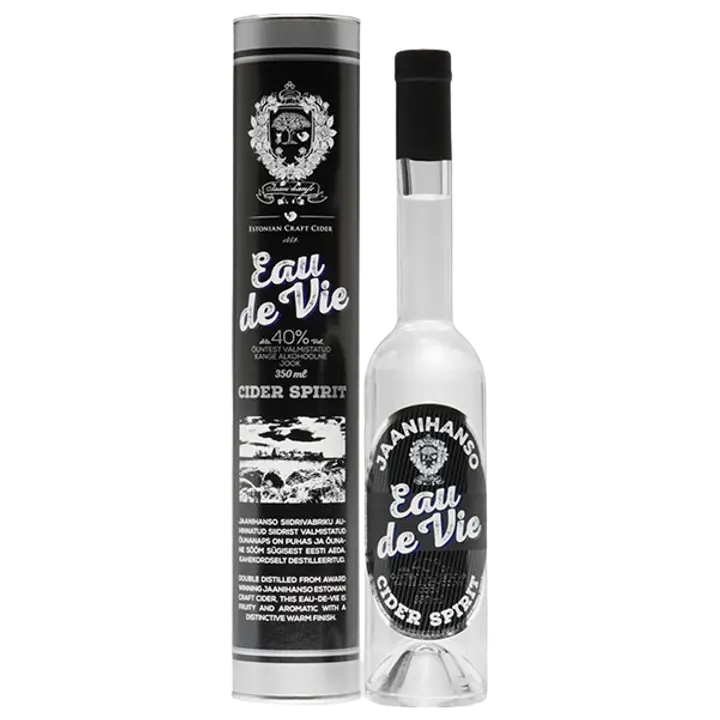 Jaanihanso Eau De Vie 40%vol Õuna- ja/või pirnisiidrist valmistatud piiritusjook 350ml