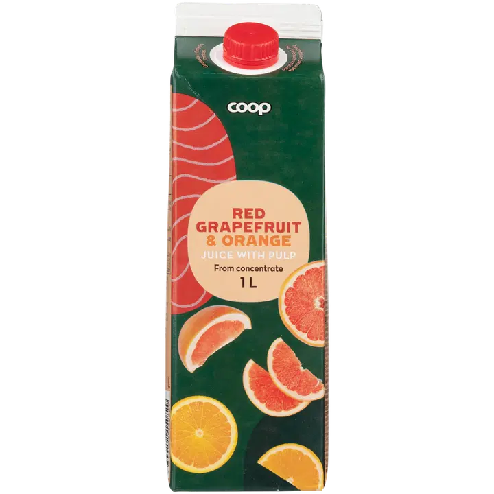 Coop verigreippi-appelsiinitäysmehu 1l