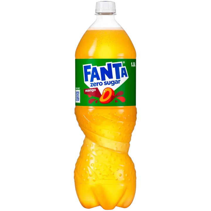 Fanta Mango Zero virvoitusjuoma muovipullo 1,5 L
