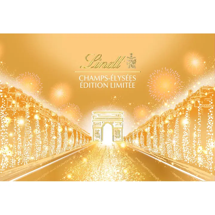 Lindt CHAMPS ELYSÉES Gold valikoima hienoja suklaakonvehteja 468g