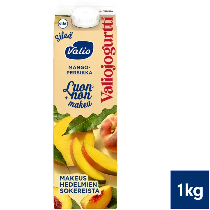 Valiojogurtti® Luonnon makea 1 kg mango-persikka laktoositon