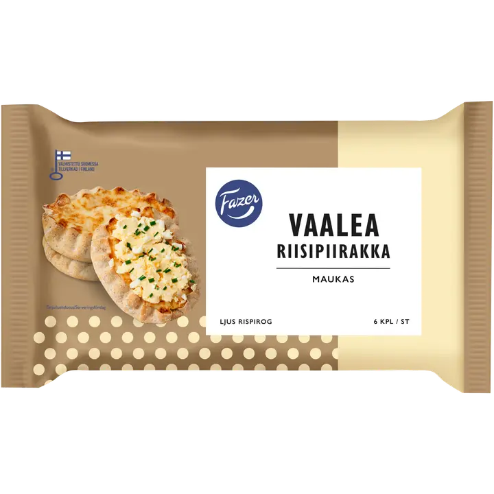 Fazer Vaalea Riisipiirakka 6kpl 420g