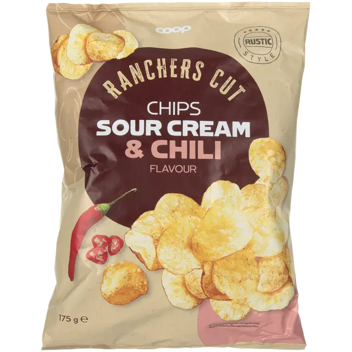 Coop maalaisperunalastut ranskankerma & chili 175 g