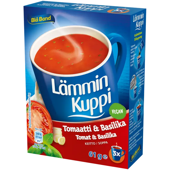 Blå Band Lämmin Kuppi Tomaatti-basilika