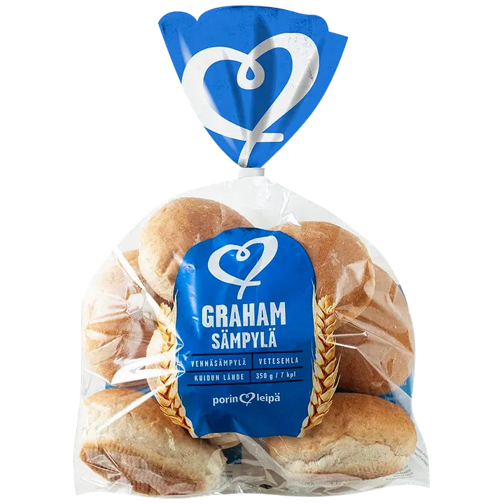 Porin Leipä Gahamsämpylä 7kpl/350g