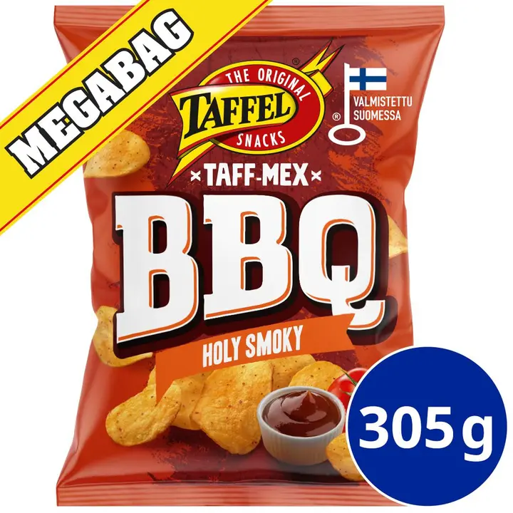 Taffel Taff-Mex bbq maustettu sipsi 305g