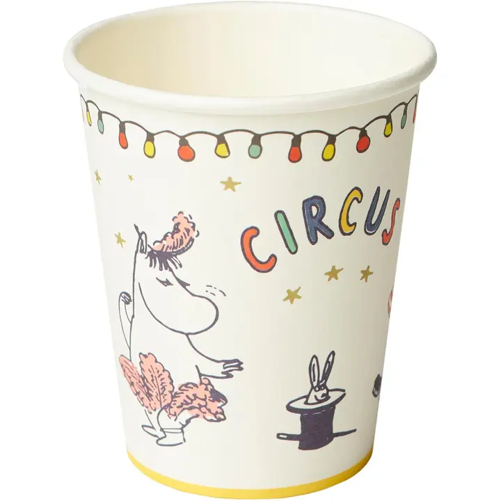Moomin kartonkipikari kuumakuppi Sirkusmuumi 250ml 12kpl