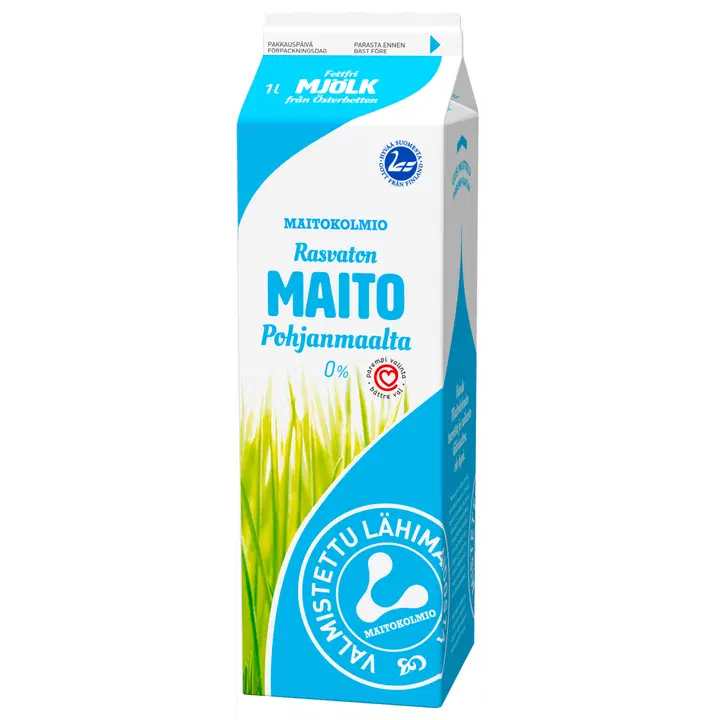 Maitokolmio rasvaton maito 1l