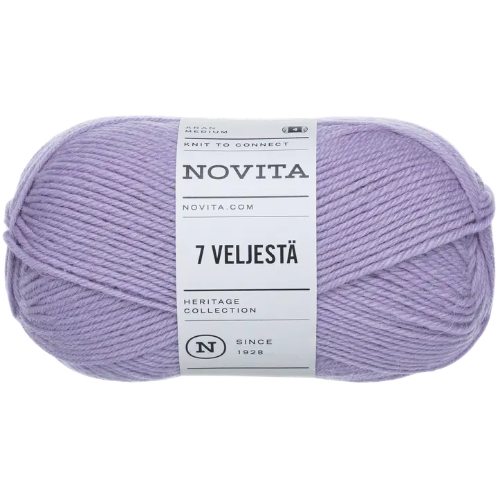 Novita lanka 7 Veljestä 100 g mustikkamaito 730