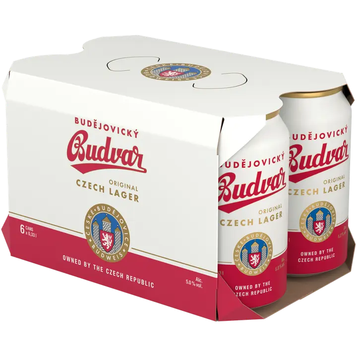 6-pack Budejovicky Budvar Original Czech lager 5% 0,33l oluttölkki