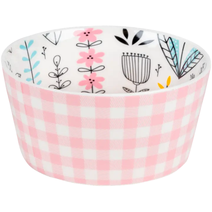 Kauss Ruutu 12 cm roosa