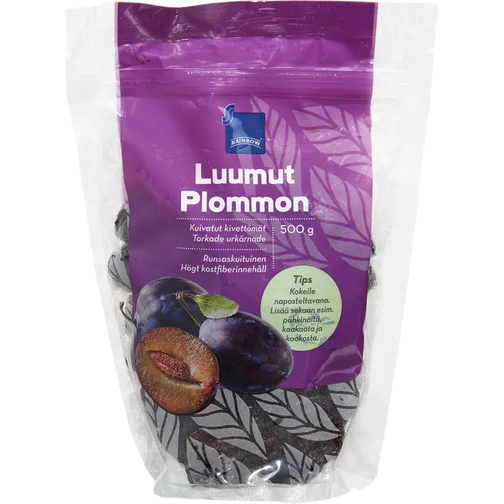 Rainbow 500g kuivatut kivettömät luumut