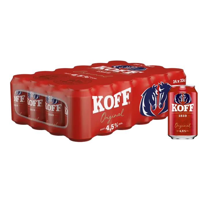 24-pack KOFF Lager olut 4,5 % tölkki 0,33 L