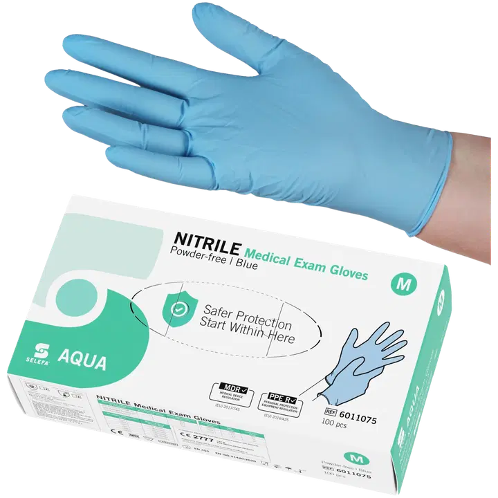 Tutkimuskäsine SELEFA®Aqua M sin pton 100kpl nitriili