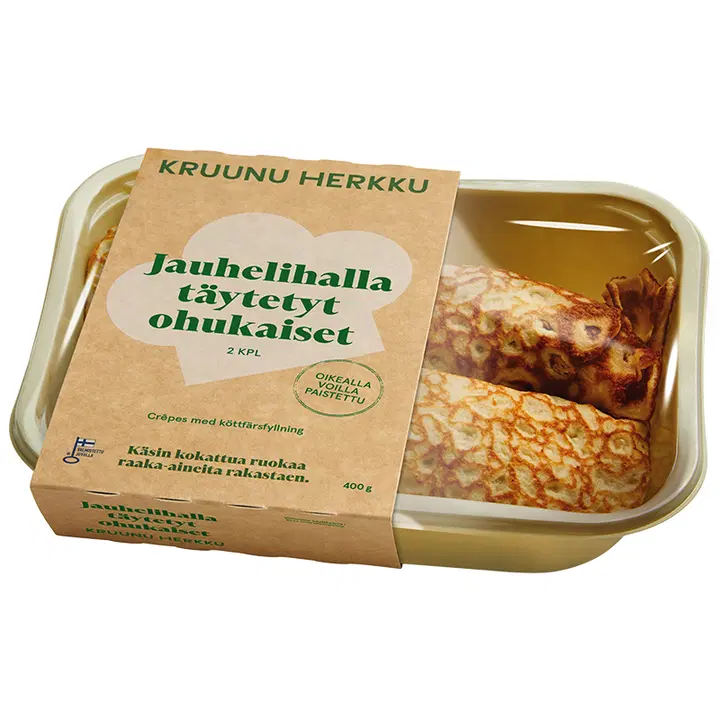 Kruunu Herkku Täytetyt Jauhelihaohukaiset 400g
