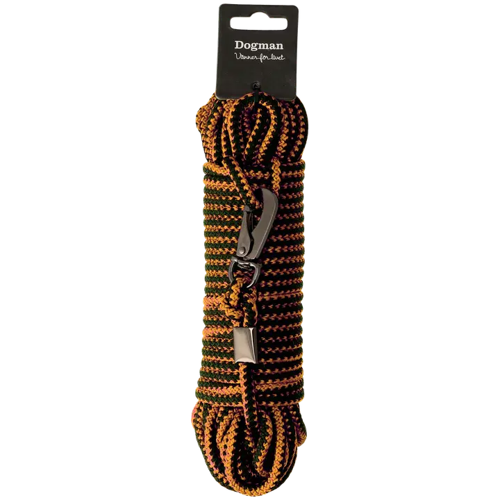 Dogman Iris jälkiliina 15m punottu oranssi