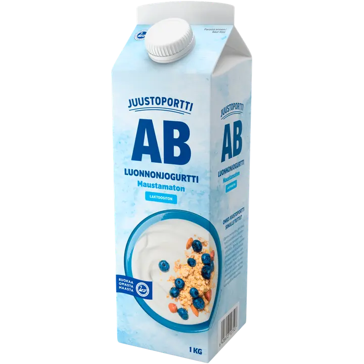 Juustoportti AB-luonnonjogurtti 1 kg maustamaton laktoositon