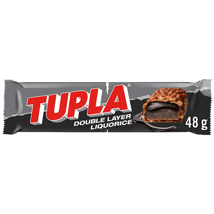 Tupla Double Layer Liquorice suklaapatukka 48g