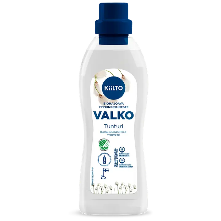 Kiilto Valko biohajoava pyykinpesuneste Tunturi 720 ml