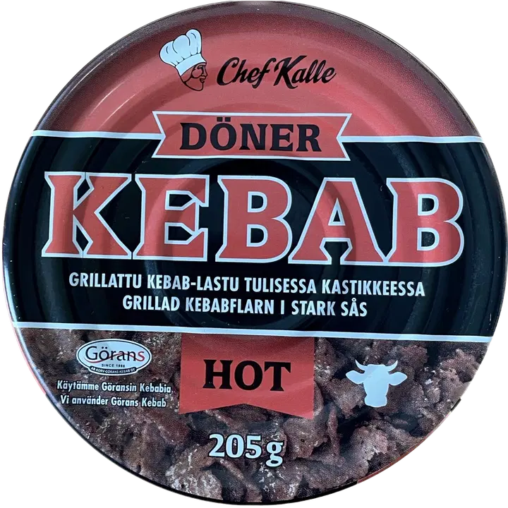Chef Kalle Grillattu Döner-lastu hot kastikkeessa 205g