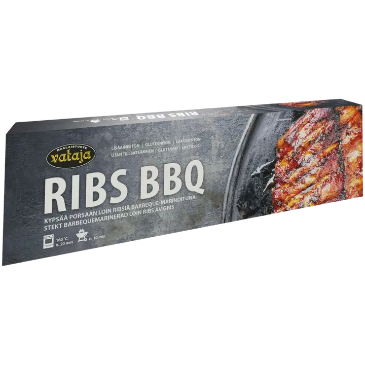 Vataja Ribs Bbq kypsä sv lisäaineeton noin 500g