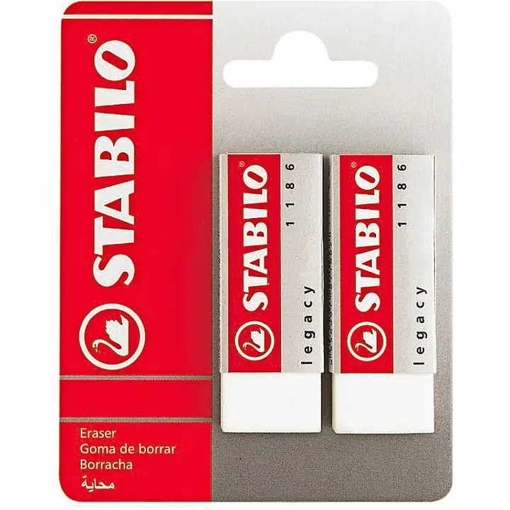 Stabilo pyyhekumi Legacy valkoinen 2kpl