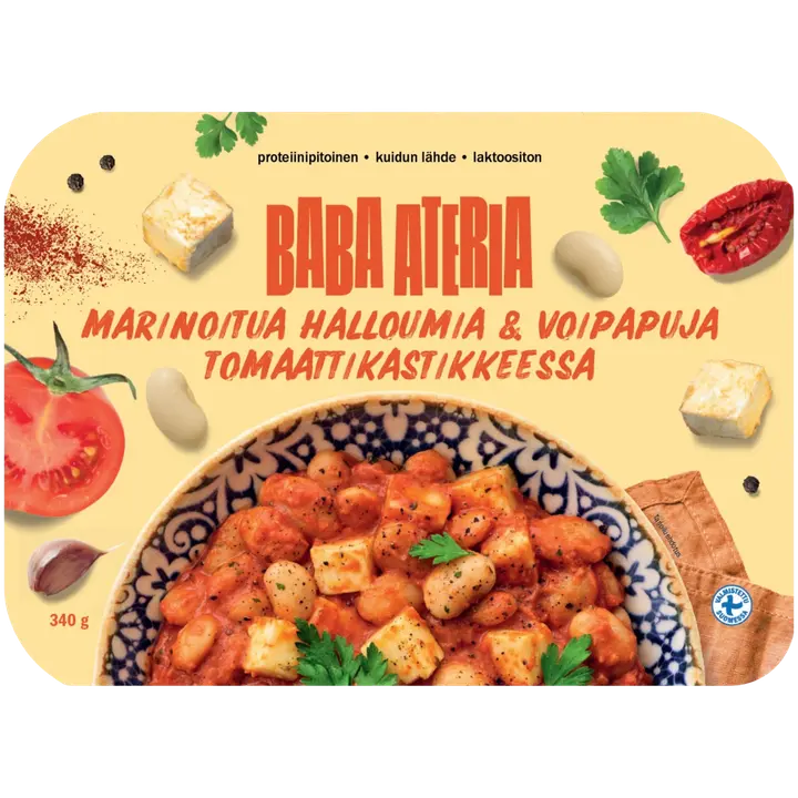 Baba Ateria -  Marinoitua Halloumia & voipapuja tomaattikastikkeessa 340 g