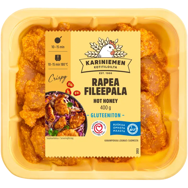Kariniemen Kananpojan Rapea fileepala hot honey 400 g