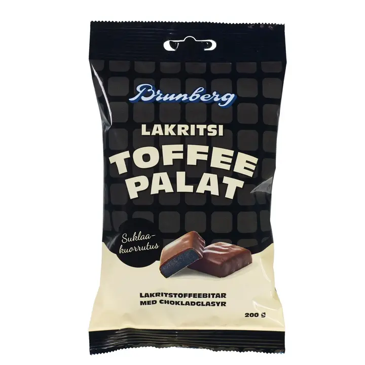 Brunberg Suklaakuorrutettuja lakritsitoffeepaloja 200g