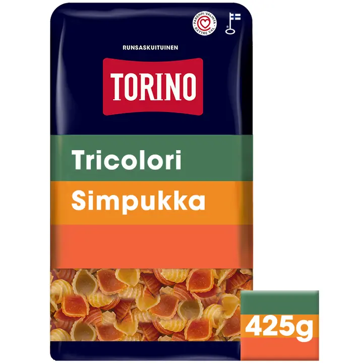 Torino 425g tricolori simpukkapasta