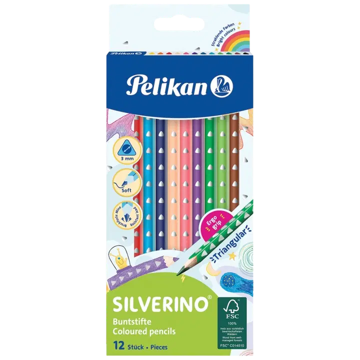 Värvipliiats 12v pelikan silverino peen