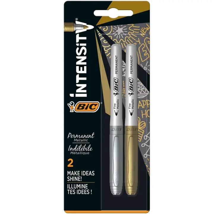 BIC Intensity kulta-hopeatussi 2kpl