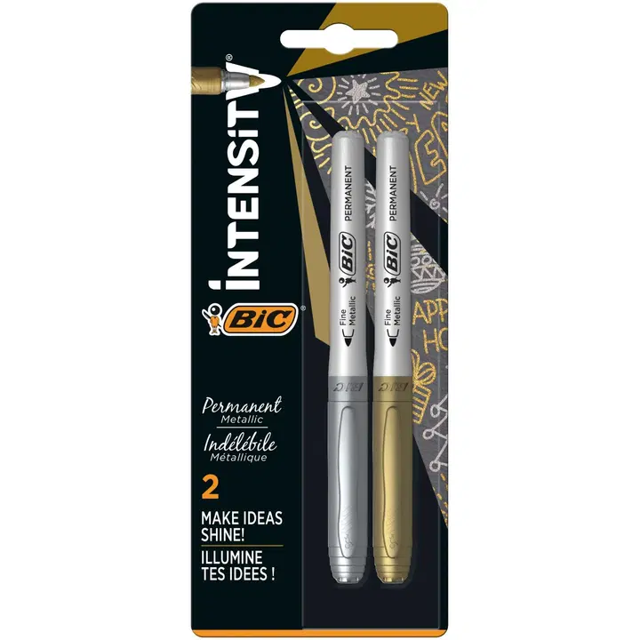 BIC Intensity kulta-hopeatussi 2kpl