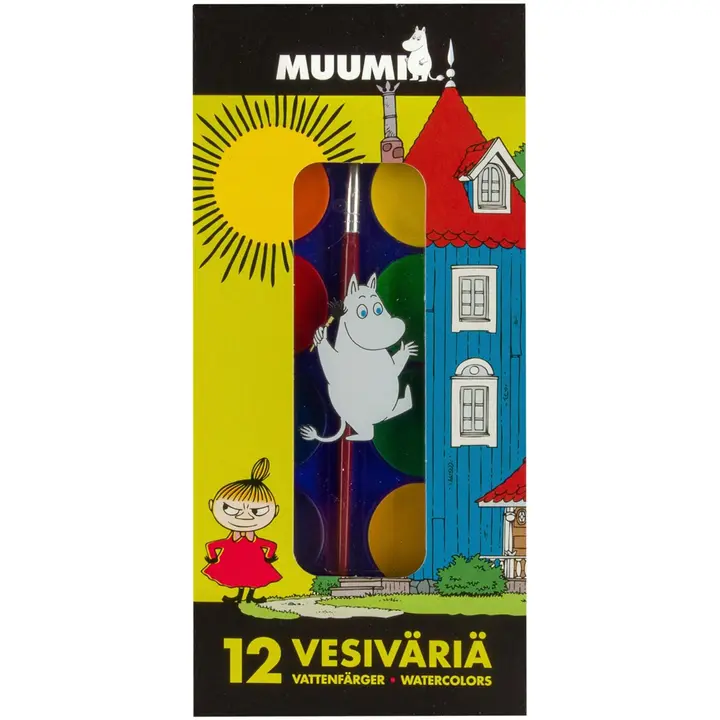 Muumi vesivärit 12 kpl