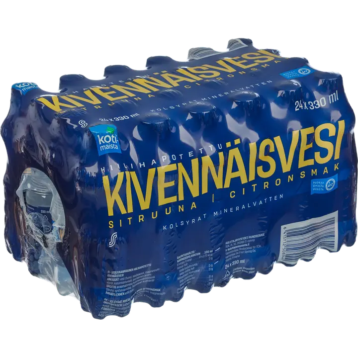 24 x Kotimaista hiilihapotettu kivennäisvesi sitruuna 0,33l